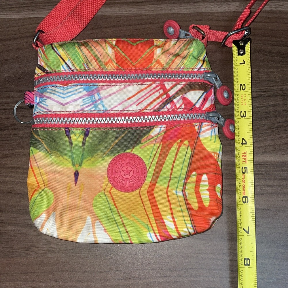 Kipling 8x7" Multicolor Crossbody Or Shoulder Bag with Dual Zipper Compartments - Picture 8 of 9